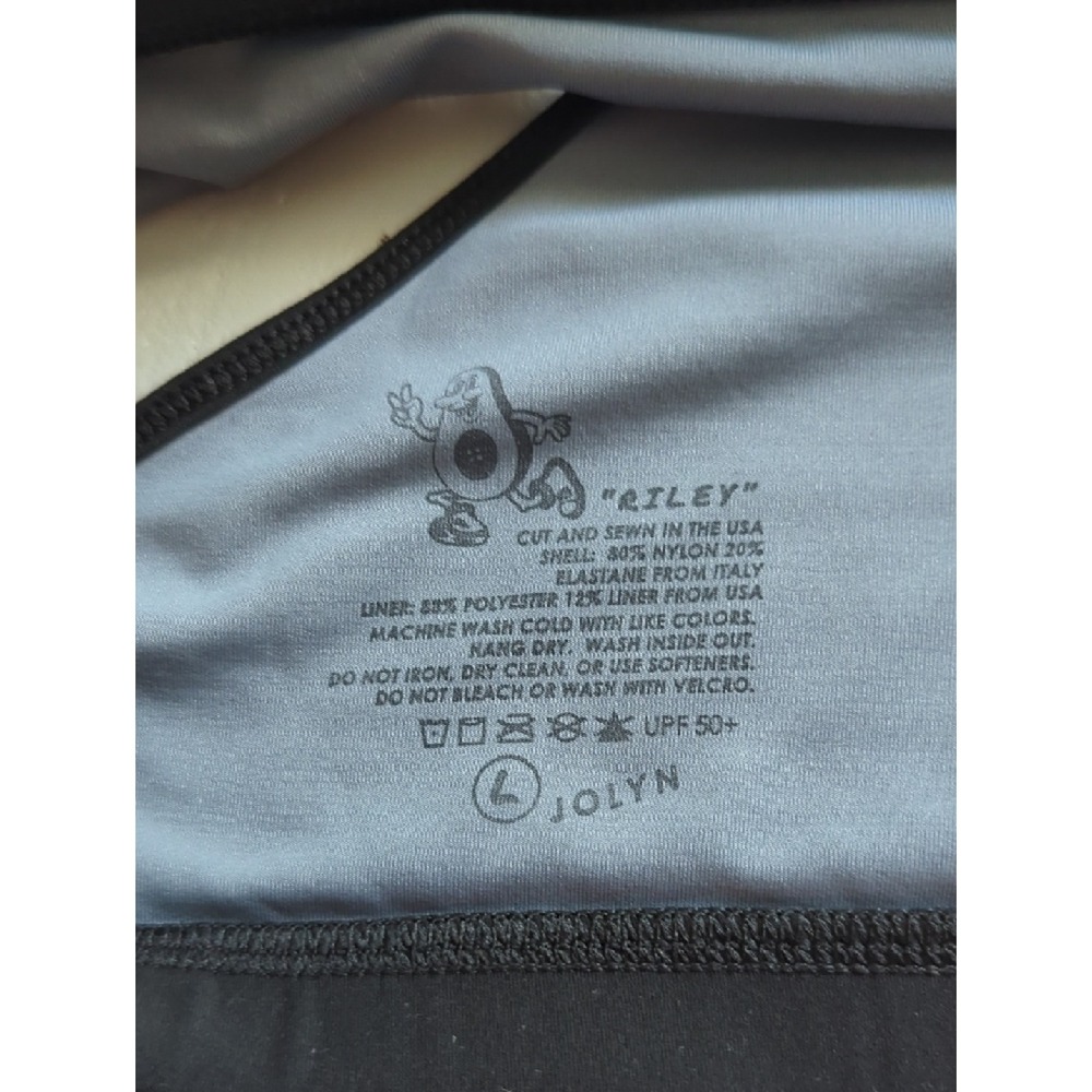 Jolyn Sports Bra Black size Large UPF 50+ Made In USA - Picture 4 of 4